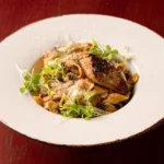 Pappardelle con filetto di manzo, porcini e fegato d’anatra
